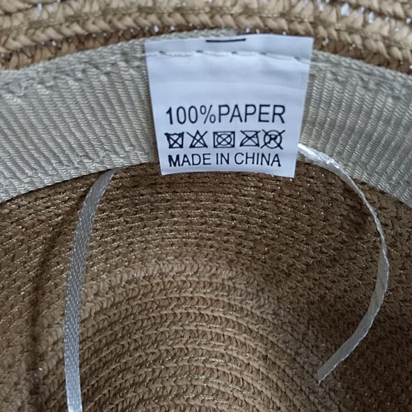 Women's Tan With Brown Band Straw Hat *NWOT* - Picture 8 of 8